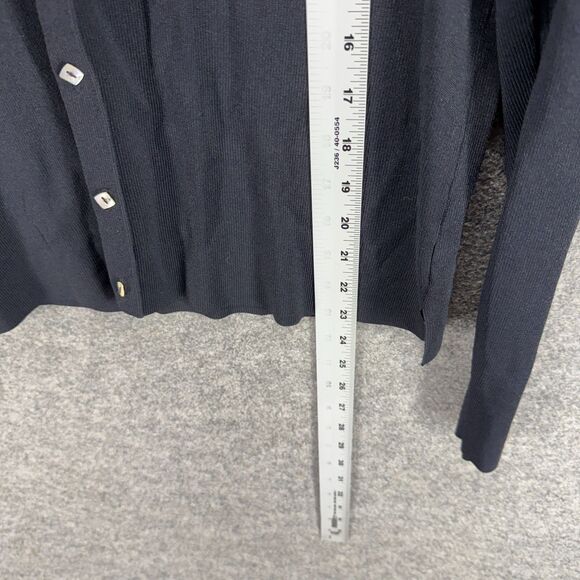 Joseph A. Cardigan Women M Medium Black Button Up V-Neck Long Sleeve Casual - Picture 5 of 6